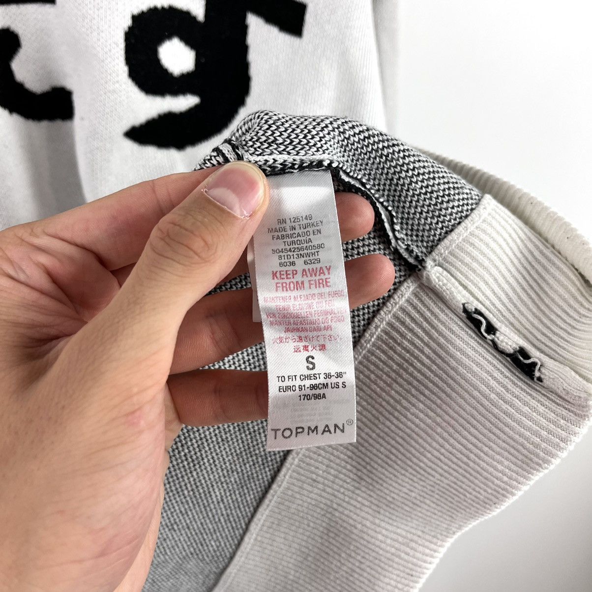 Japanese Brand Japanese Style Sweater Topman Big Logo White/Black Size S Size US S / EU 44-46 / 1 - 7 Thumbnail