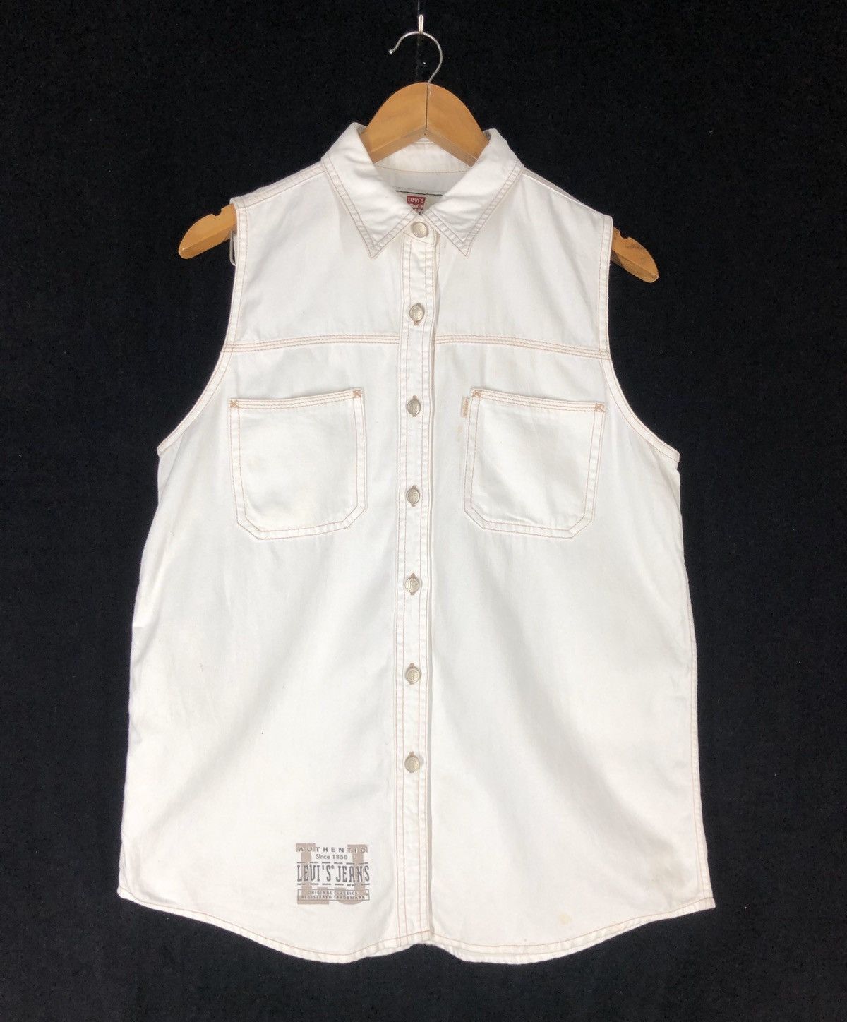 Levi's Vintage Clothing × Vintage Vintage Levis Denim Vest/ Jacket Size US M / EU 48-50 / 2 - 1 Thumbnail