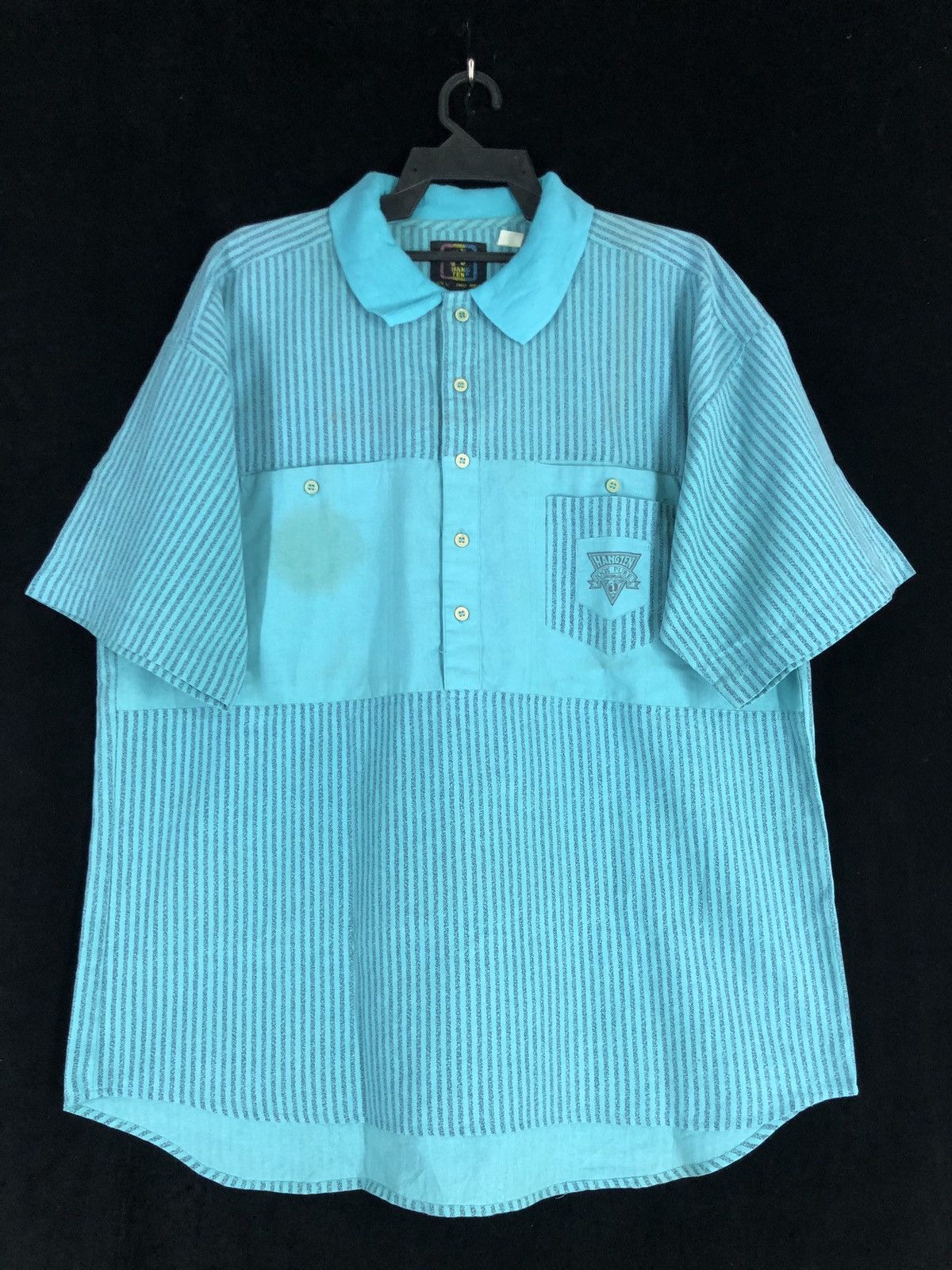 Hang Ten × Vintage Rare Hang Ten single pocket striped tshirt skate surf Size US L / EU 52-54 / 3 - 1 Thumbnail