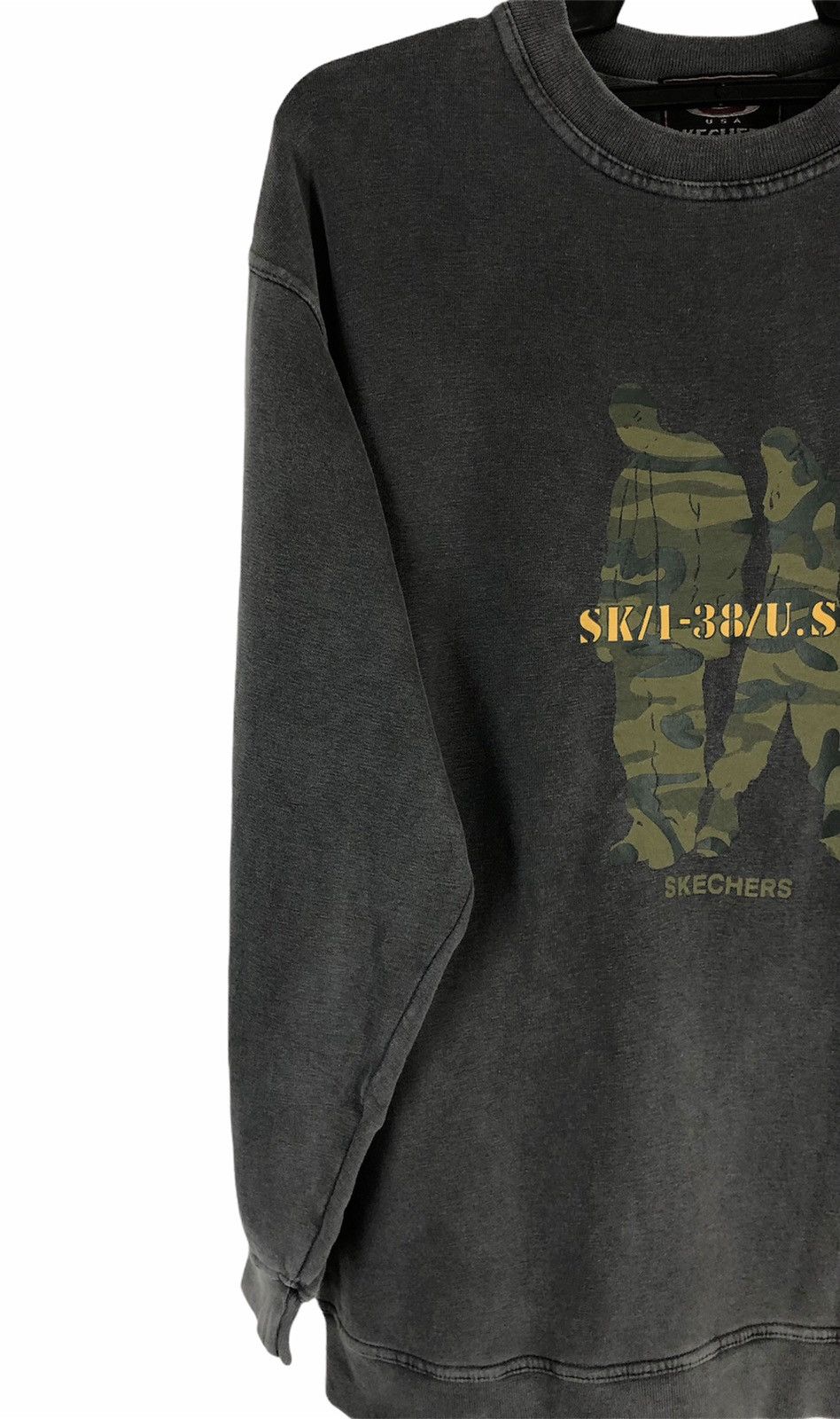 SKECHERS × Vintage Vintage 90s Sketchers USA Army Sweatshirt Crewneck cw21 Size US L / EU 52-54 / 3 - 4 Thumbnail