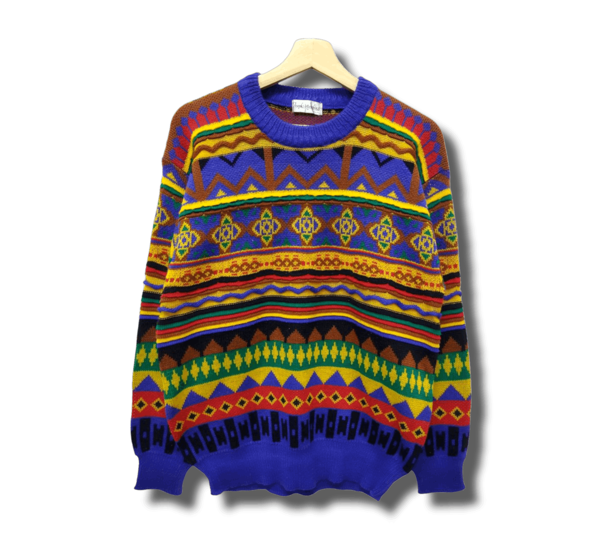 Vintage Vintage Joseph Myerchin Coogi Style Knit Sweater Size US L / EU 52-54 / 3 - 1 Thumbnail