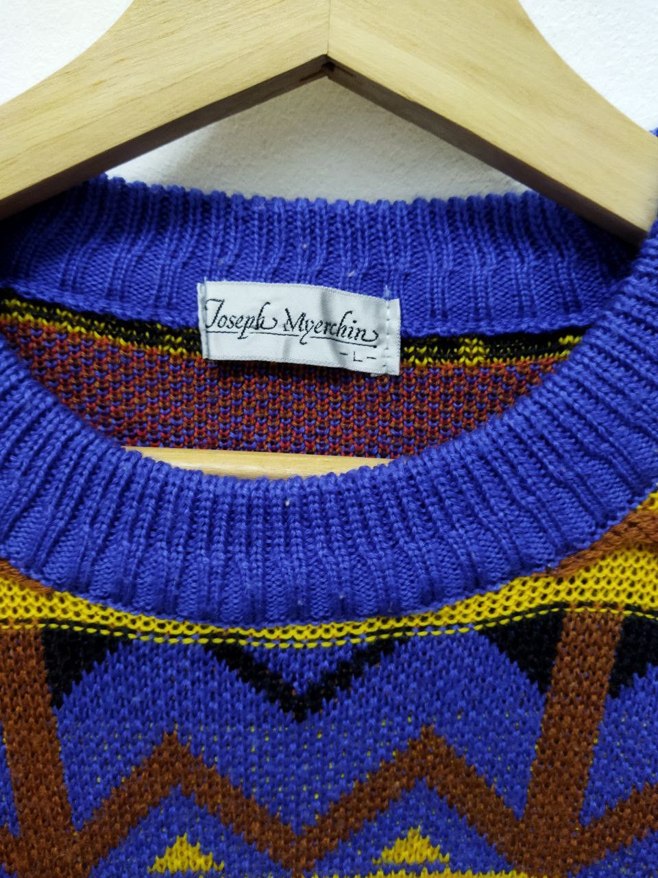 Vintage Vintage Joseph Myerchin Coogi Style Knit Sweater Size US L / EU 52-54 / 3 - 4 Thumbnail