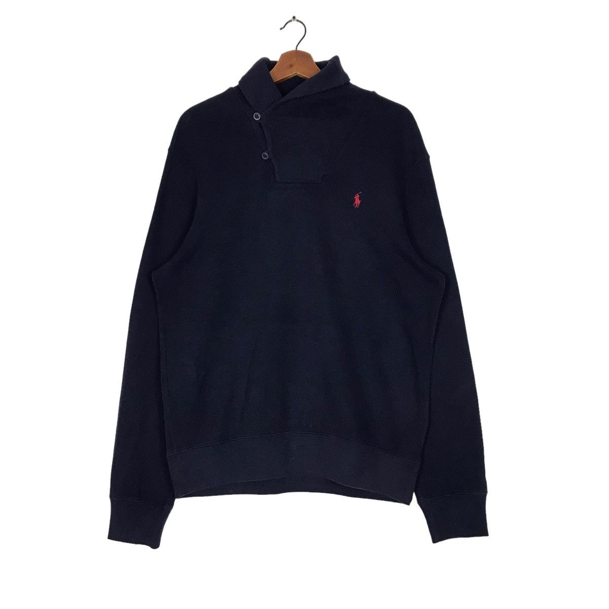 Polo Ralph Lauren × Ralph Lauren × Vintage Vintage Polo Ralph Lauren Sweatshirt Dark Blue Size Large Size US L / EU 52-54 / 3 - 2 Thumbnail