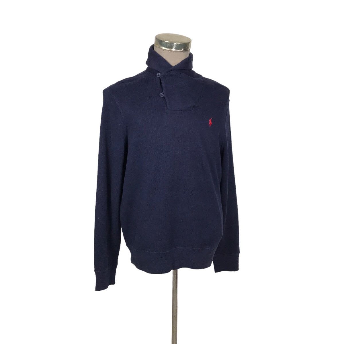 Polo Ralph Lauren × Ralph Lauren × Vintage Vintage Polo Ralph Lauren Sweatshirt Dark Blue Size Large Size US L / EU 52-54 / 3 - 1 Thumbnail