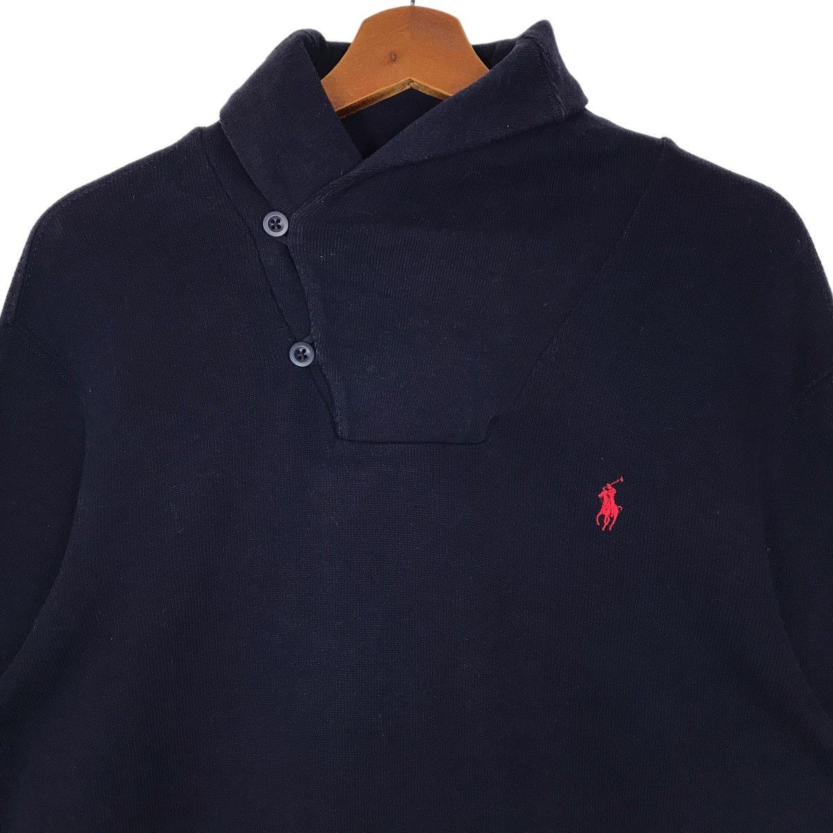 Polo Ralph Lauren × Ralph Lauren × Vintage Vintage Polo Ralph Lauren Sweatshirt Dark Blue Size Large Size US L / EU 52-54 / 3 - 3 Thumbnail