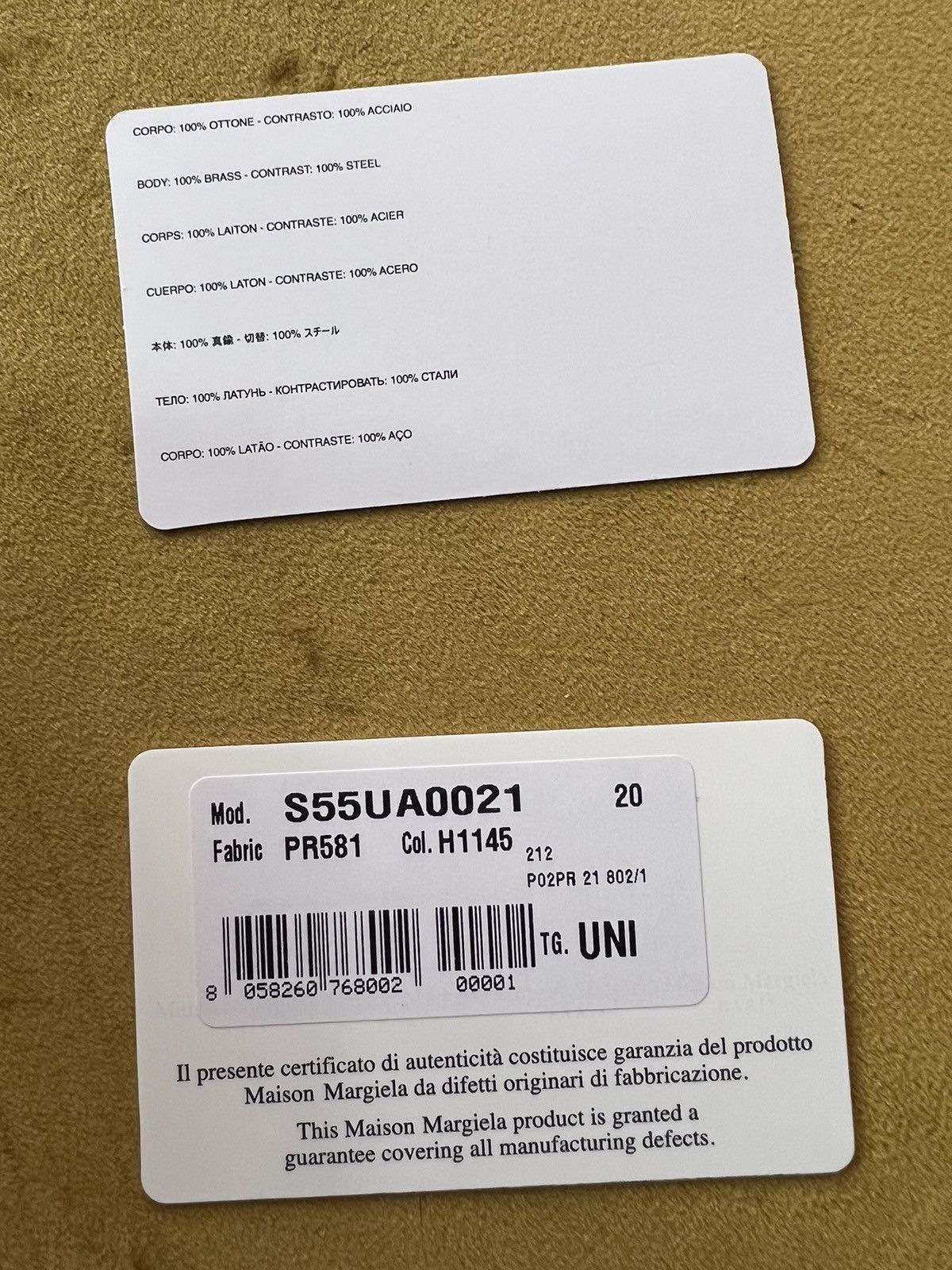 Maison Margiela Line 11 Margiela brass ‘credit card’ keyring/keychain, Italy Size ONE SIZE - 10 Thumbnail