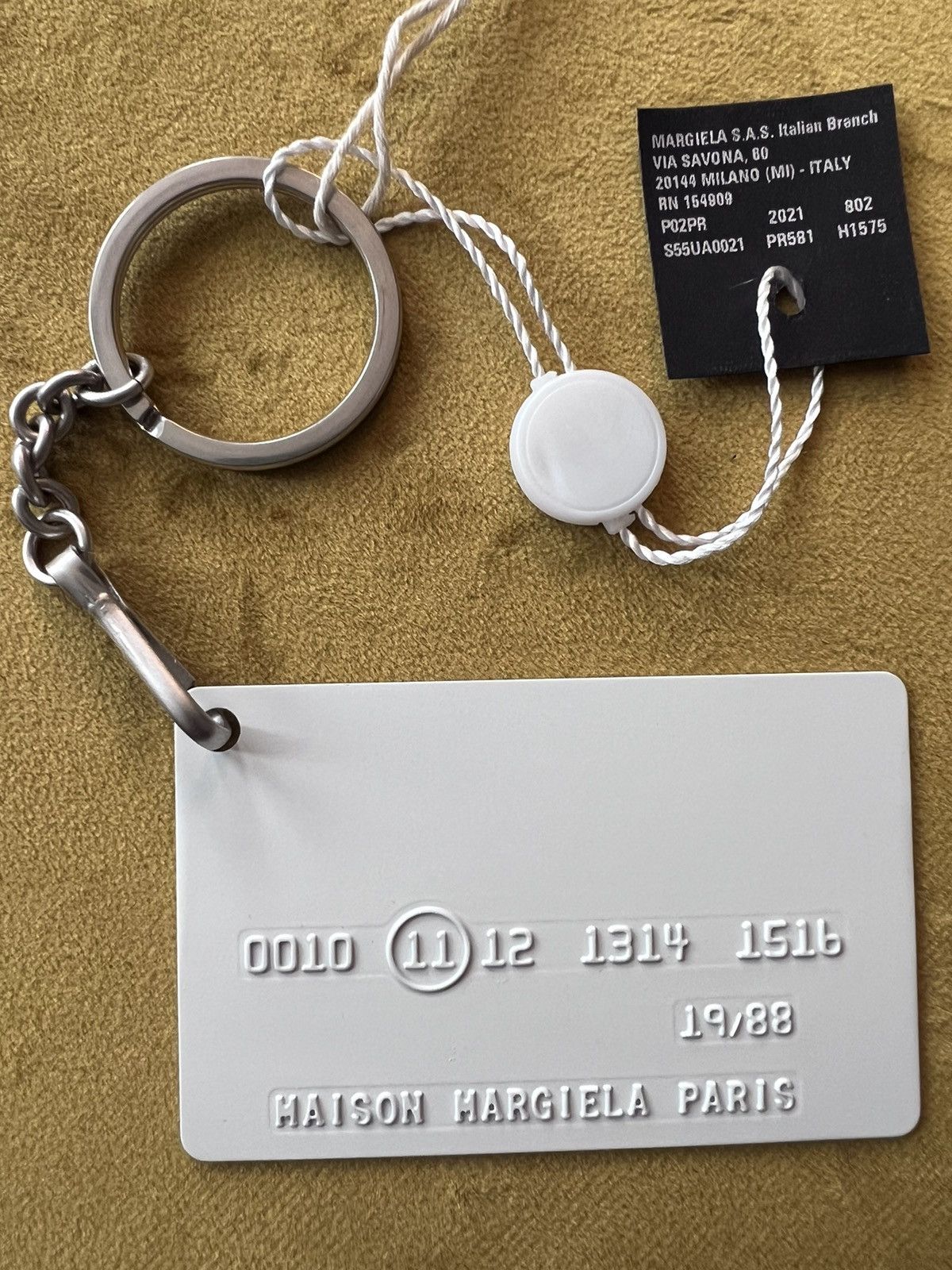 Maison Margiela Line 11 Margiela brass ‘credit card’ keyring, made in ...