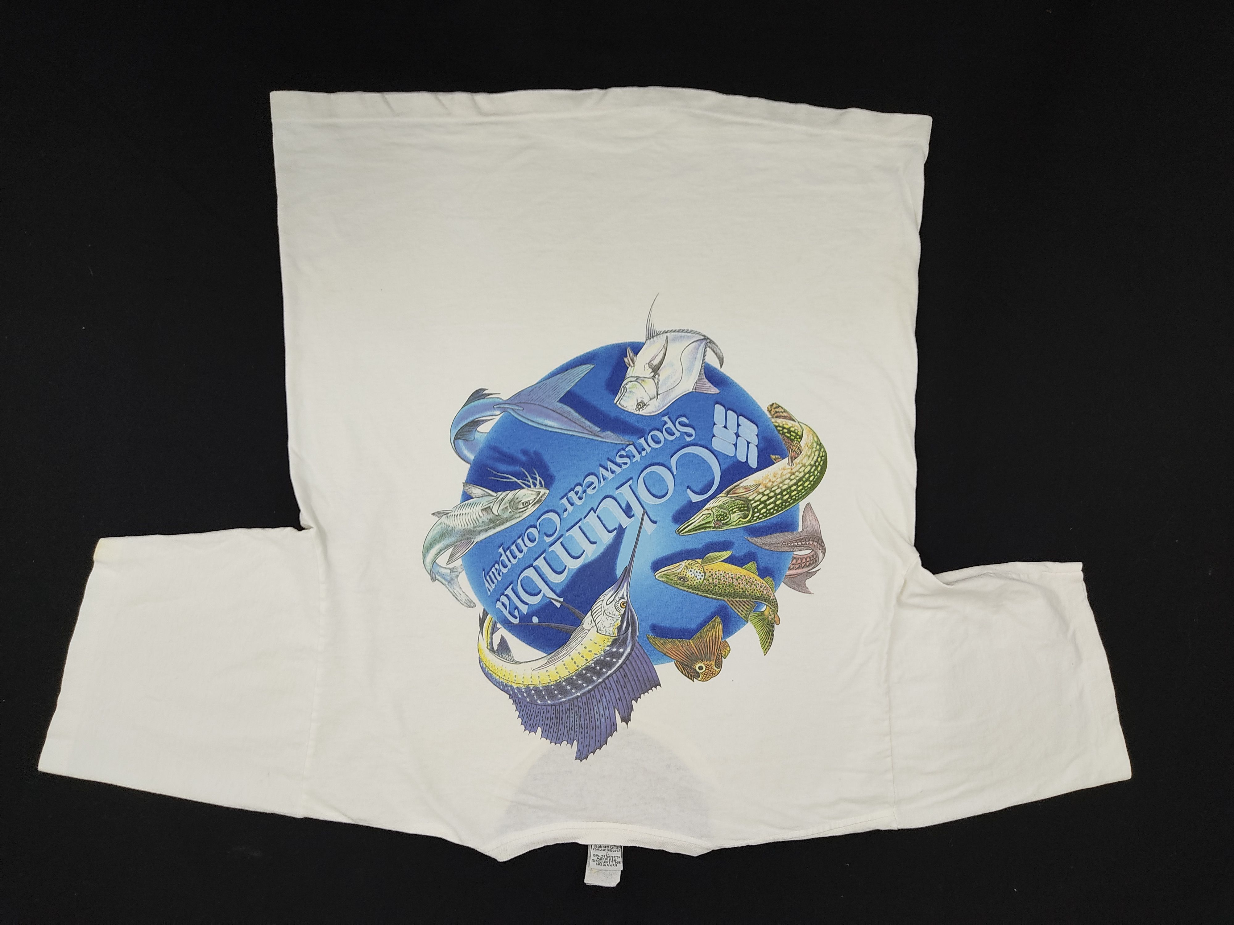 image of Vintage 90's Columbia Tee Sportswear Outdoor Brand Usa in White, Men's (Size Large)