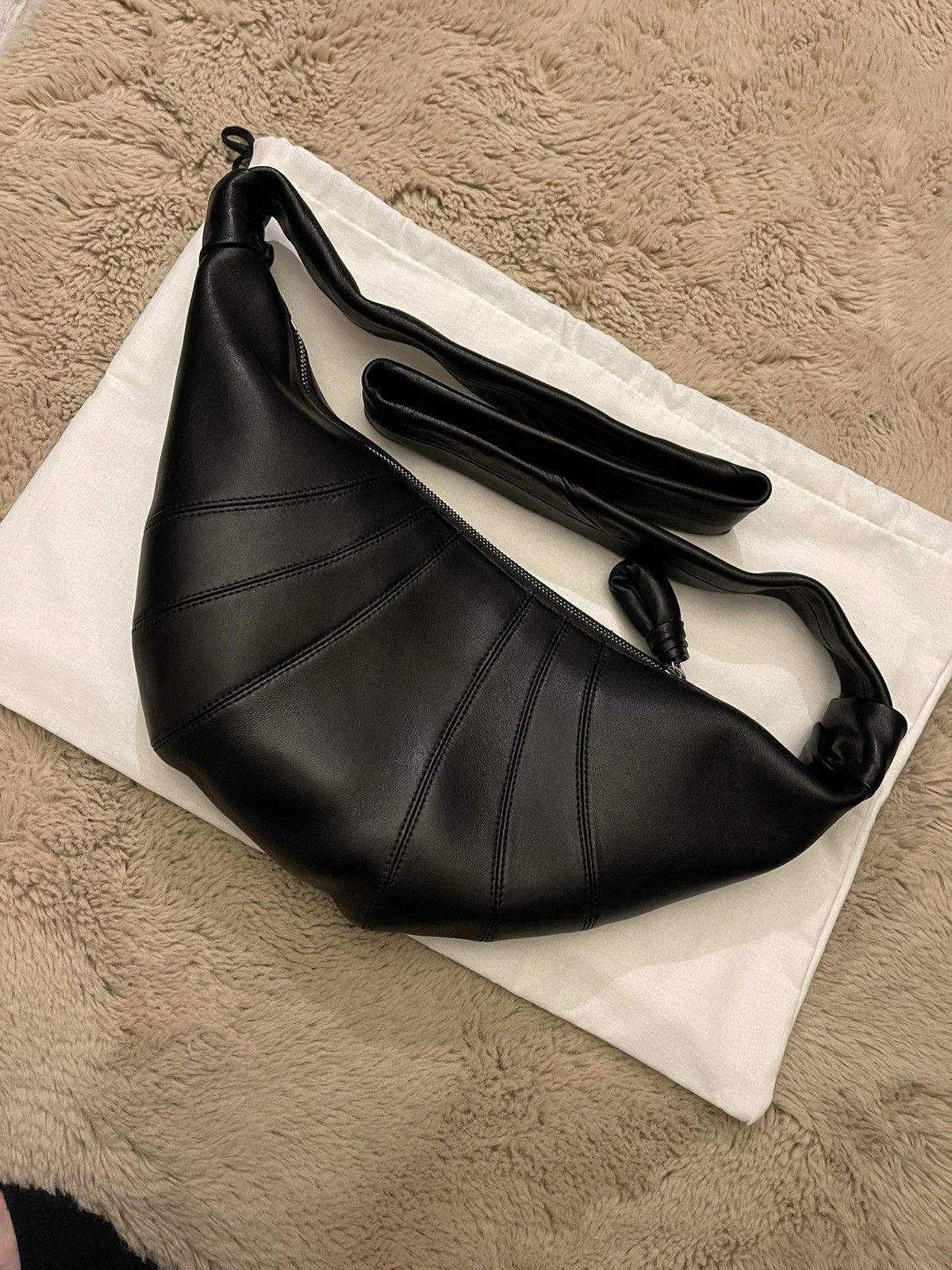 Lemaire Lemaire medium size croissant bag black | Grailed Lemaire Lemaire medium size croissant bag black | Grailed