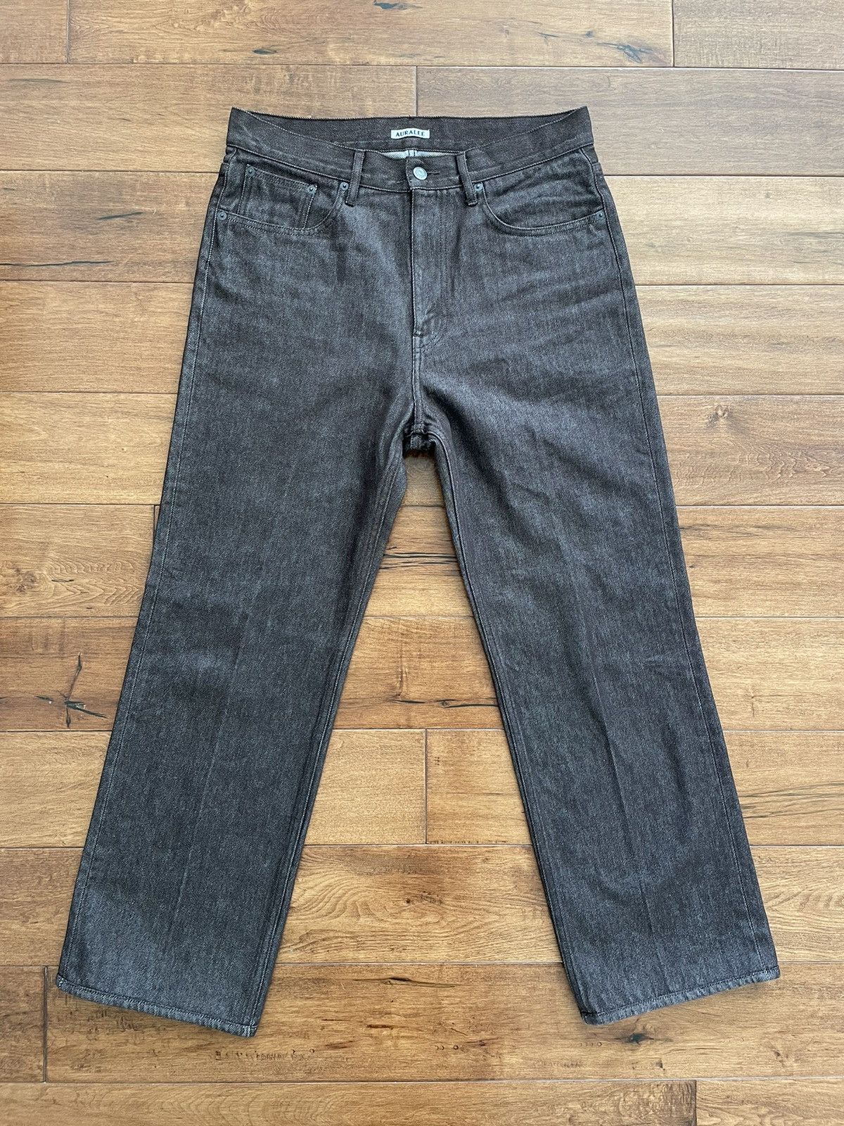 Auralee AURALEE HARD TWIST DENIM 5P PANTS BROWN | Grailed