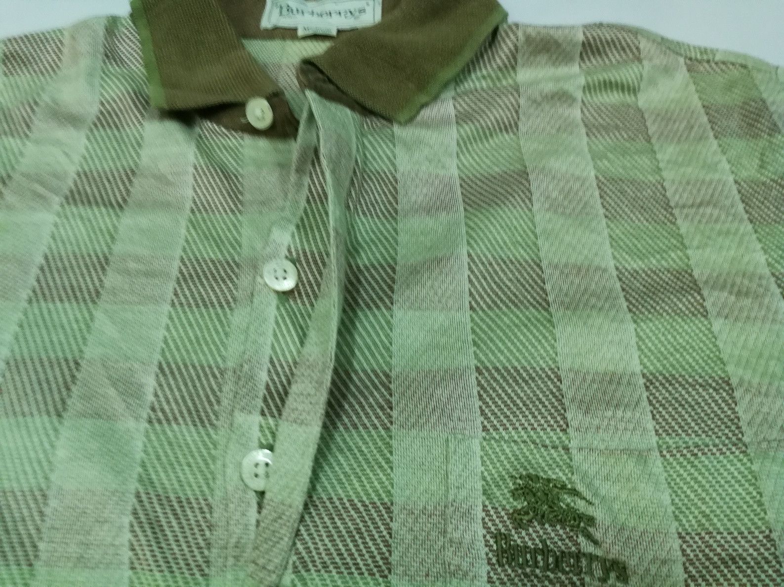Burberry Vintage Burberry Burberrys Classic Casual Polo Checked Size US M / EU 48-50 / 2 - 2 Thumbnail
