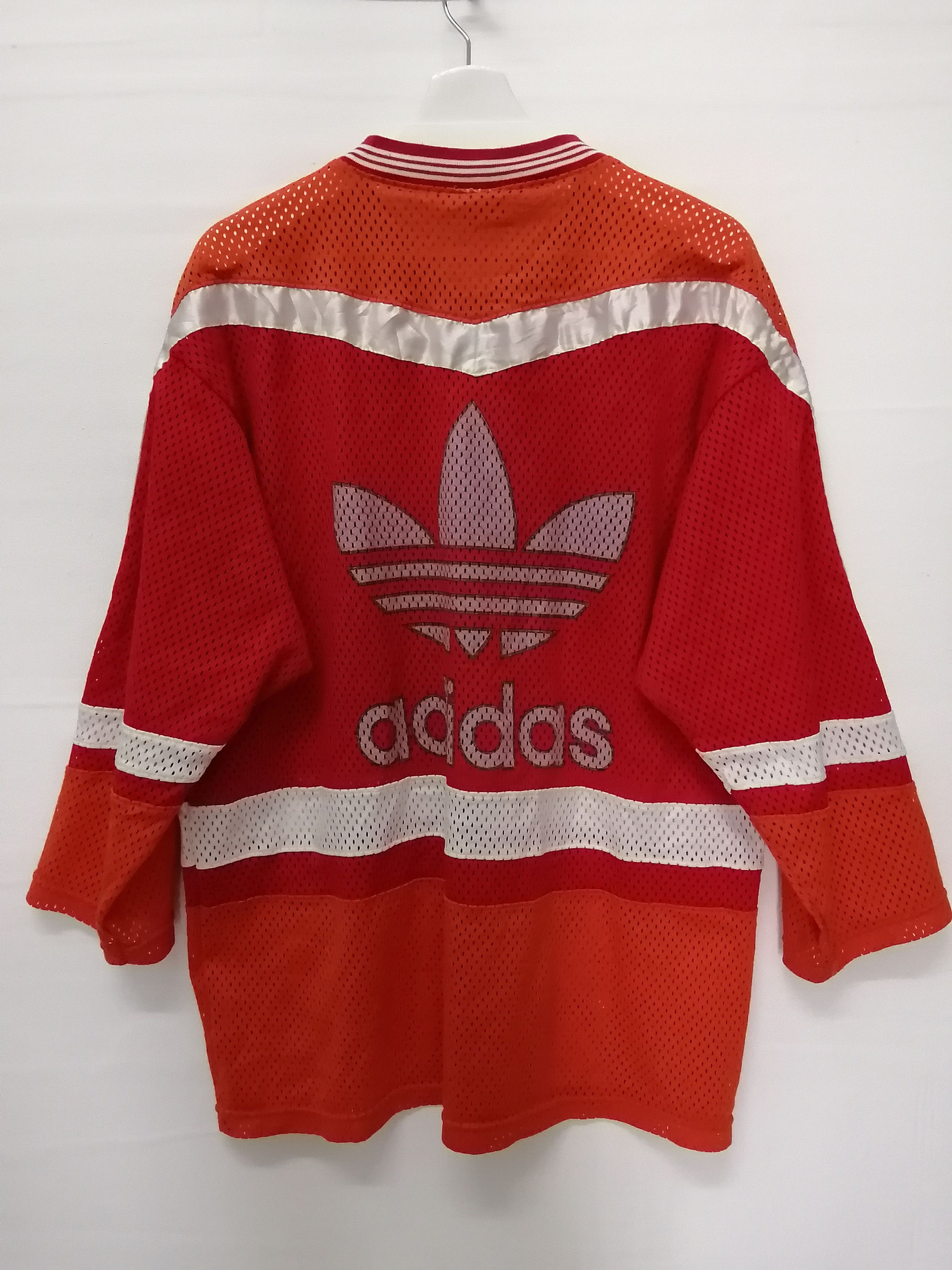 Adidas Vintage ADIDAS Trefoil Spell out Big Logo Jersey Size US L / EU 52-54 / 3 - 3 Thumbnail