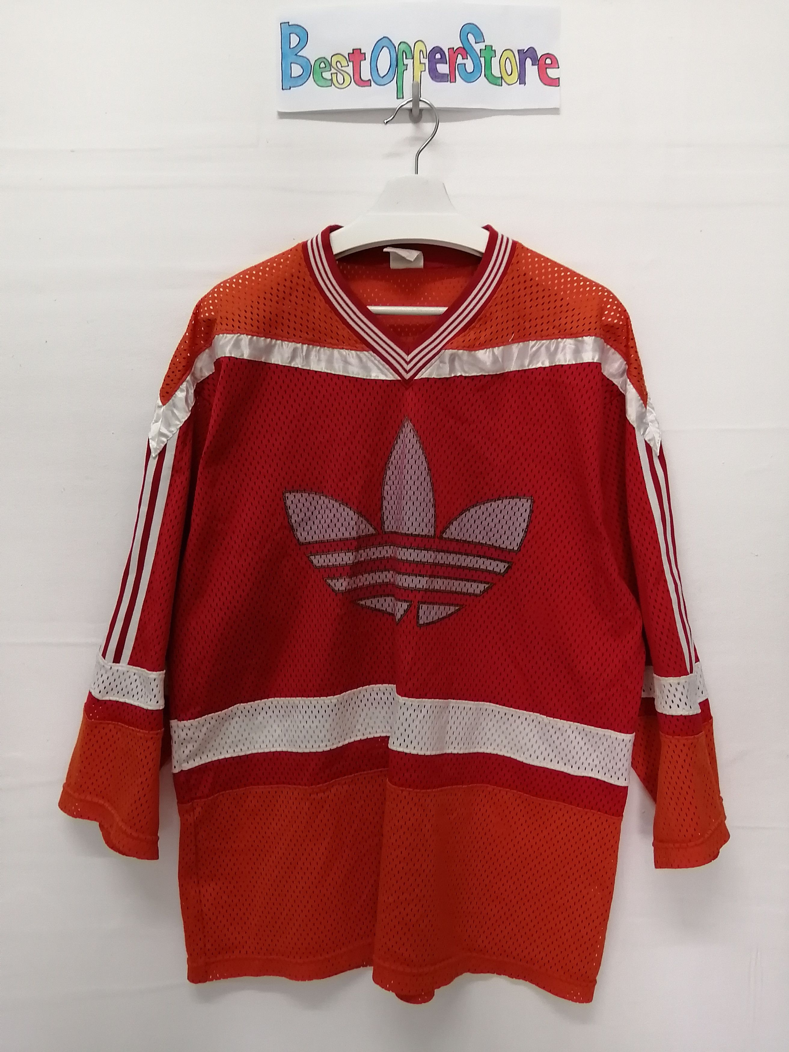 Adidas Vintage ADIDAS Trefoil Spell out Big Logo Jersey Size US L / EU 52-54 / 3 - 10 Thumbnail