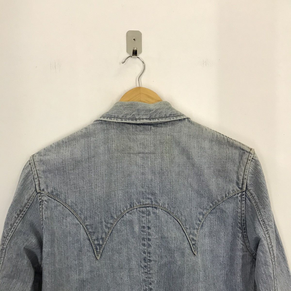 Edwin DENIM🔥VINTAGE EDWIN FADED DENIM BUTTON JACKET Size US M / EU 48-50 / 2 - 6 Thumbnail