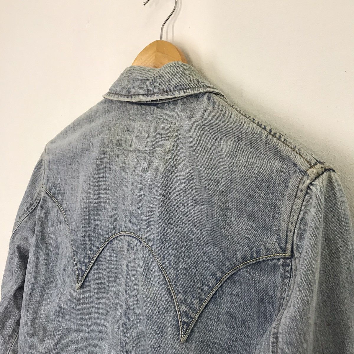 Edwin DENIM🔥VINTAGE EDWIN FADED DENIM BUTTON JACKET Size US M / EU 48-50 / 2 - 7 Thumbnail