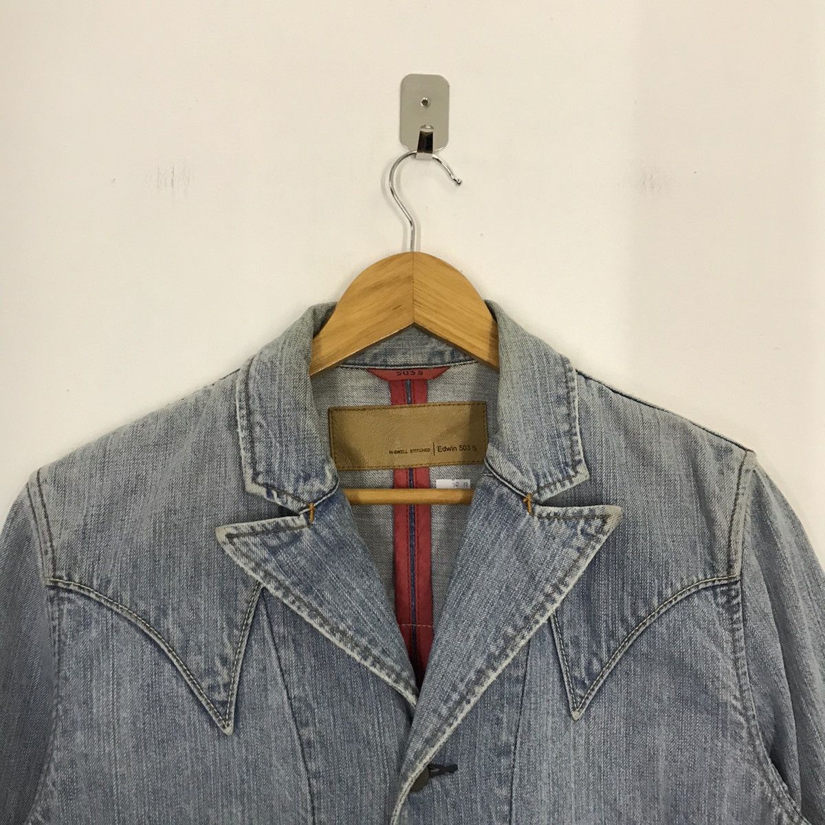 Edwin DENIM🔥VINTAGE EDWIN FADED DENIM BUTTON JACKET Size US M / EU 48-50 / 2 - 2 Thumbnail