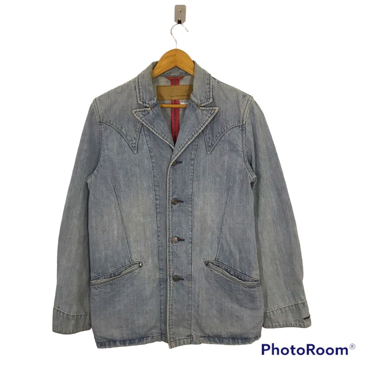 Edwin DENIM🔥VINTAGE EDWIN FADED DENIM BUTTON JACKET Size US M / EU 48-50 / 2 - 1 Thumbnail