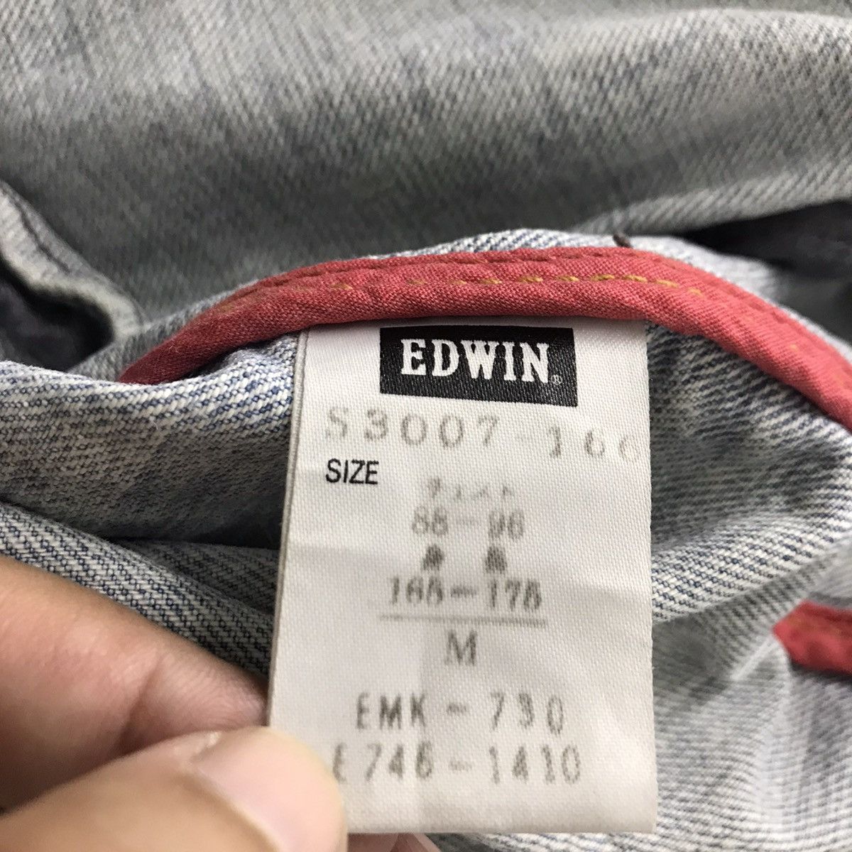 Edwin DENIM🔥VINTAGE EDWIN FADED DENIM BUTTON JACKET Size US M / EU 48-50 / 2 - 12 Thumbnail