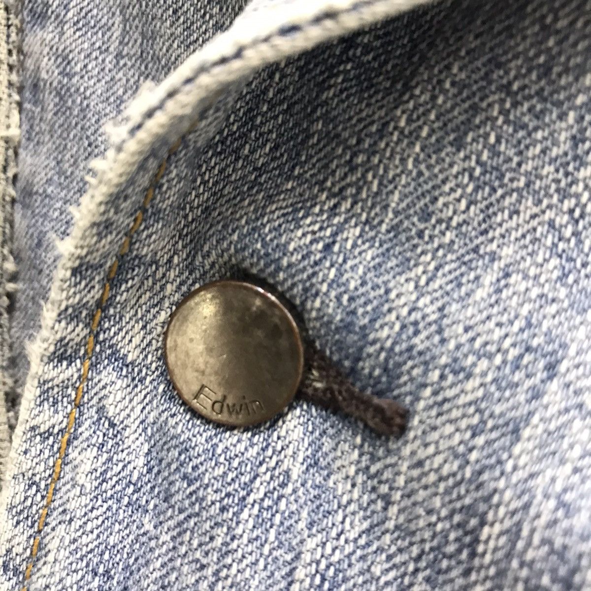 Edwin DENIM🔥VINTAGE EDWIN FADED DENIM BUTTON JACKET Size US M / EU 48-50 / 2 - 10 Thumbnail