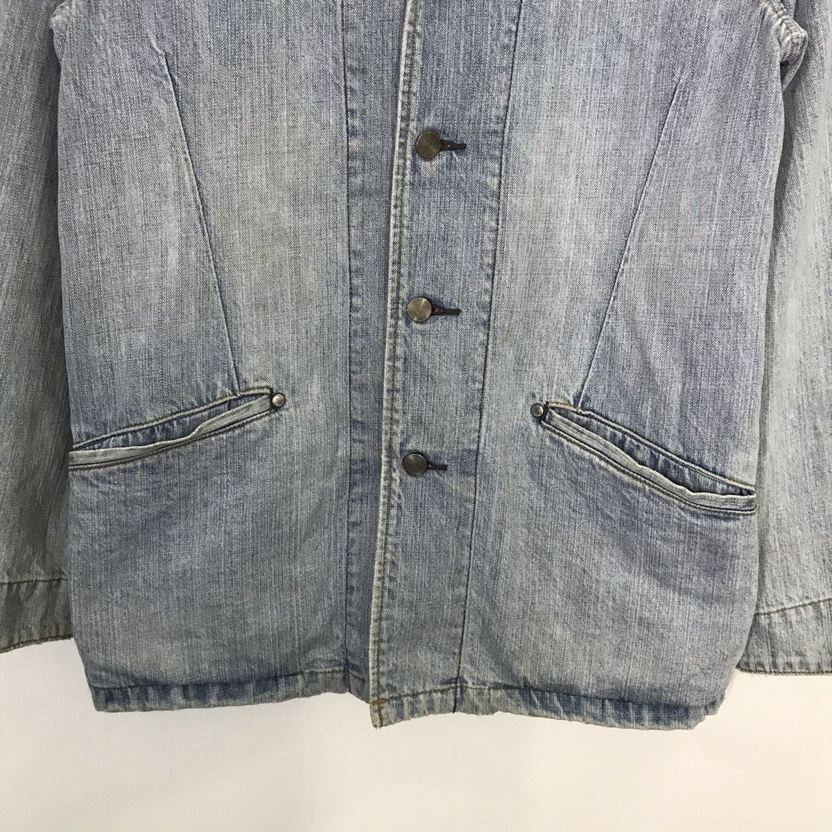 Edwin DENIM🔥VINTAGE EDWIN FADED DENIM BUTTON JACKET Size US M / EU 48-50 / 2 - 3 Thumbnail