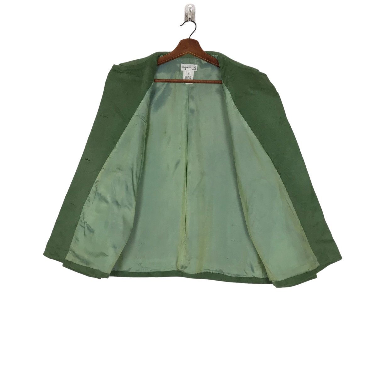 agnes b. Vintage Agnes B. Paris Green Wool Jacket Made In Japan Size M / US 6-8 / IT 42-44 - 6 Thumbnail