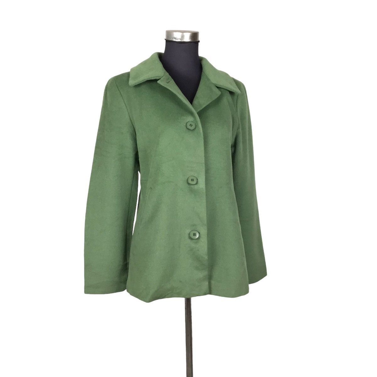 agnes b. Vintage Agnes B. Paris Green Wool Jacket Made In Japan Size M / US 6-8 / IT 42-44 - 1 Thumbnail