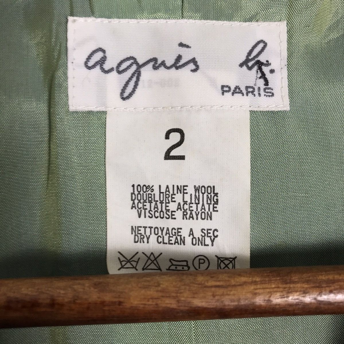 agnes b. Vintage Agnes B. Paris Green Wool Jacket Made In Japan Size M / US 6-8 / IT 42-44 - 7 Thumbnail