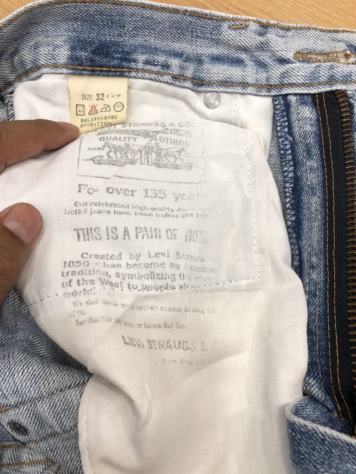 Levi's vtg 90s Levi’s 502XX Big E Size US 31 - 6 Thumbnail
