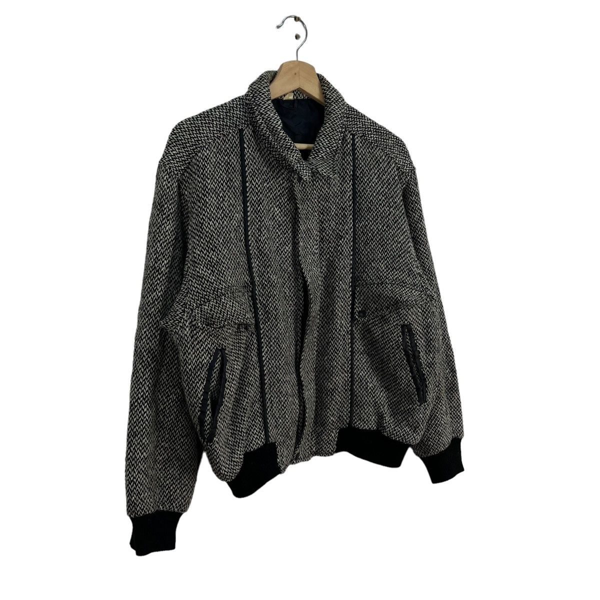 Japanese Brand VINTAGE BOMBER WOOL JACKET JAPAN HERRINGBONE SURVIVAL STYLE Size US M / EU 48-50 / 2 - 2 Thumbnail
