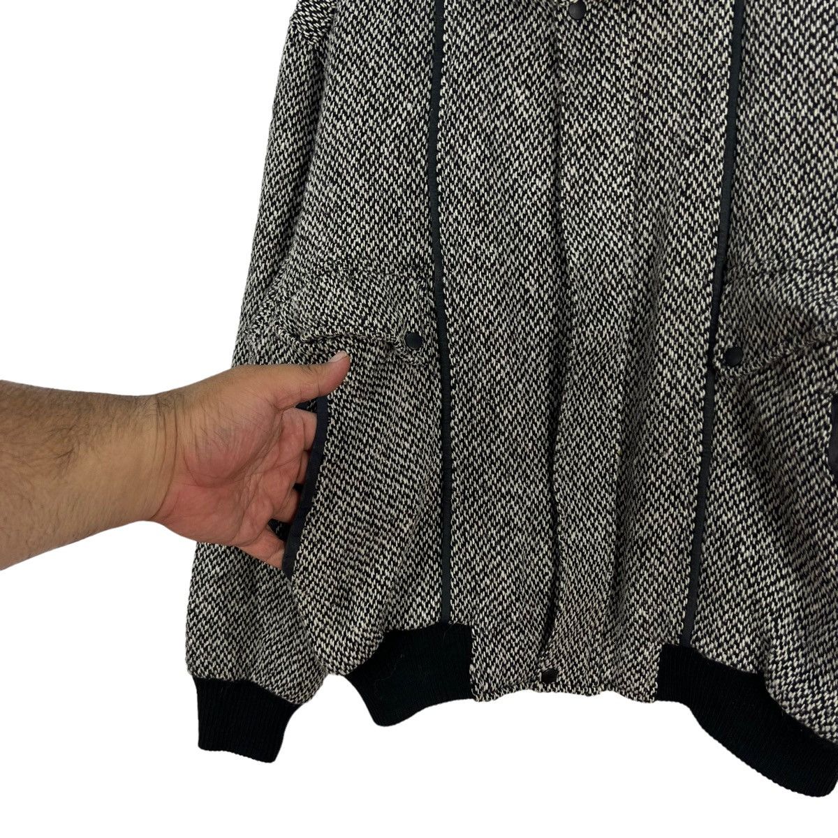 Japanese Brand VINTAGE BOMBER WOOL JACKET JAPAN HERRINGBONE SURVIVAL STYLE Size US M / EU 48-50 / 2 - 6 Thumbnail