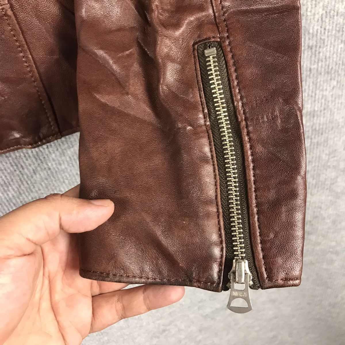 14th Addiction × United Arrows JAPAN STYLE UNITED ARROWS LEATHER DOUBLE COLLAR JACKET 97 Size US M / EU 48-50 / 2 - 7 Thumbnail