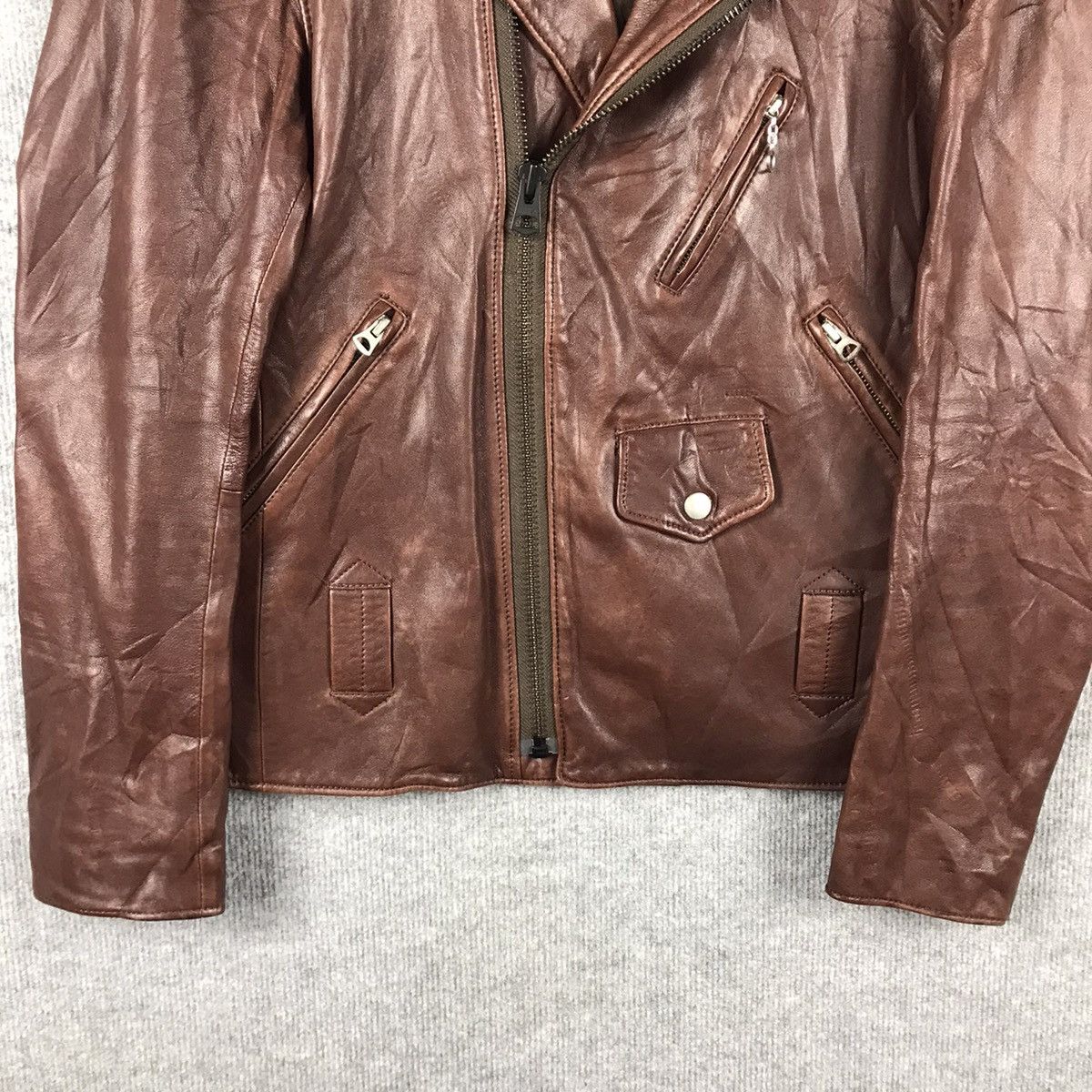 14th Addiction × United Arrows JAPAN STYLE UNITED ARROWS LEATHER DOUBLE COLLAR JACKET 97 Size US M / EU 48-50 / 2 - 3 Thumbnail