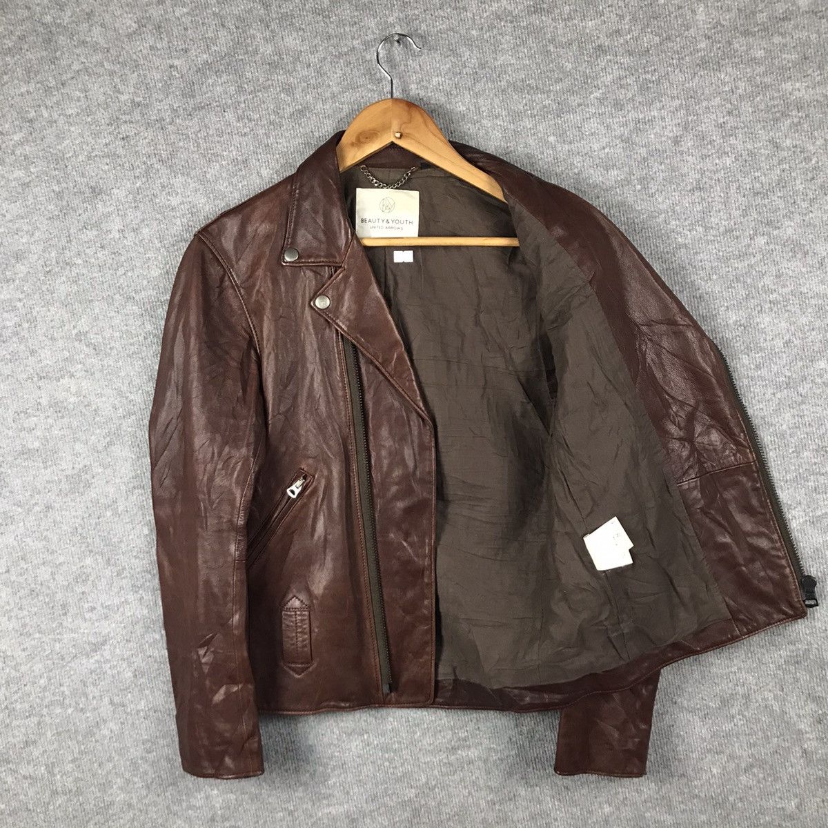 14th Addiction × United Arrows JAPAN STYLE UNITED ARROWS LEATHER DOUBLE COLLAR JACKET 97 Size US M / EU 48-50 / 2 - 8 Thumbnail