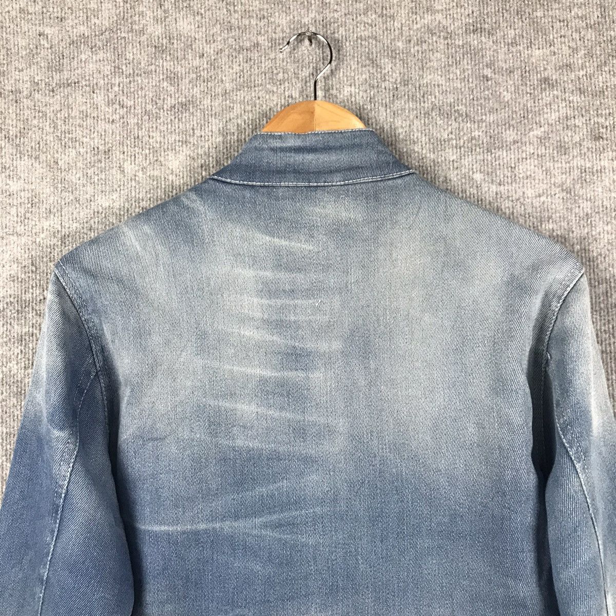 Other DENIM FADED STERNY BIKER BLUE DENIM JACKET Size US L / EU 52-54 / 3 - 7 Thumbnail