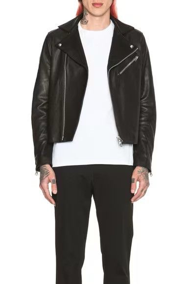 image of Acne Studios Gibson Leather Jacket (Sz 50) in Black, Men's (Size Medium)