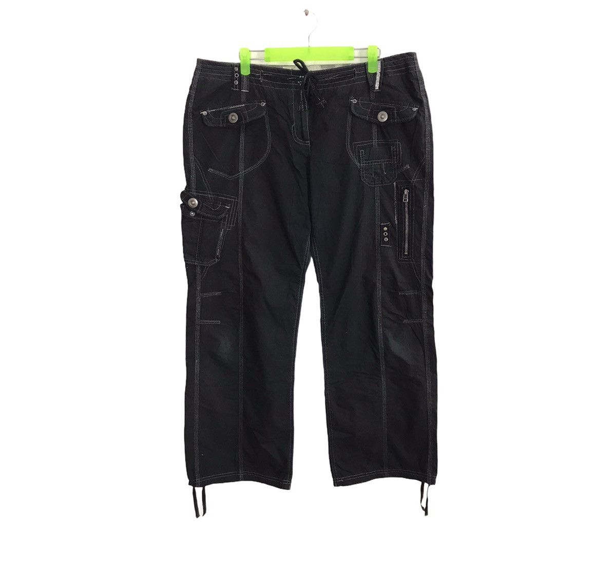 Japanese Brand × Vintage Vintage Next Japanese Brand Black Cargo Pant Multi Pocket Size US 37 - 1 Thumbnail