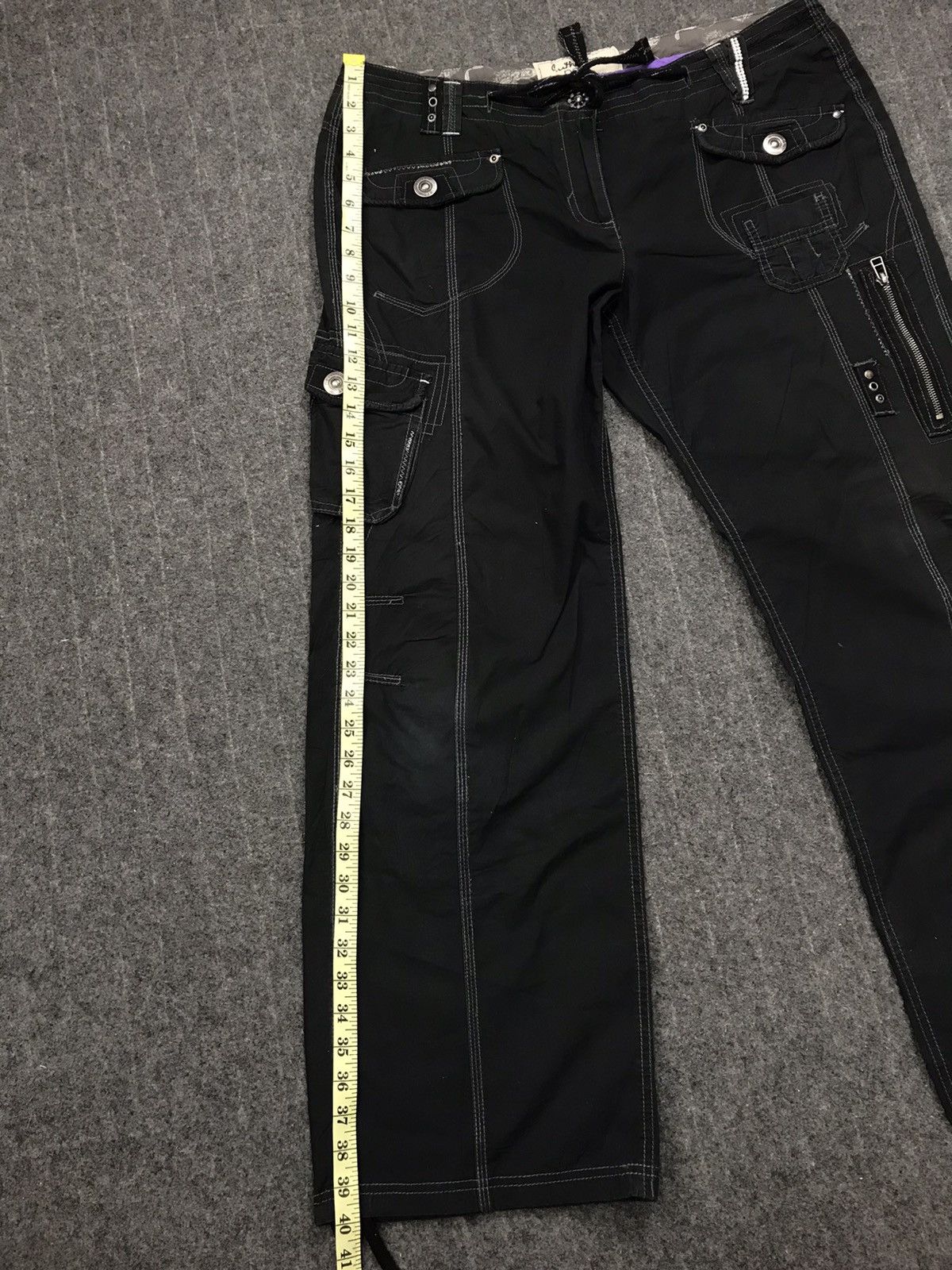Japanese Brand × Vintage Vintage Next Japanese Brand Black Cargo Pant Multi Pocket Size US 37 - 10 Thumbnail