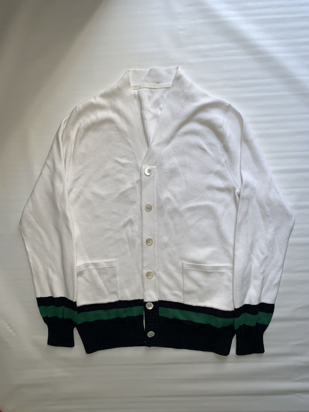 Sacai Stripe Cardigan Size US L / EU 52-54 / 3 - 1 Thumbnail