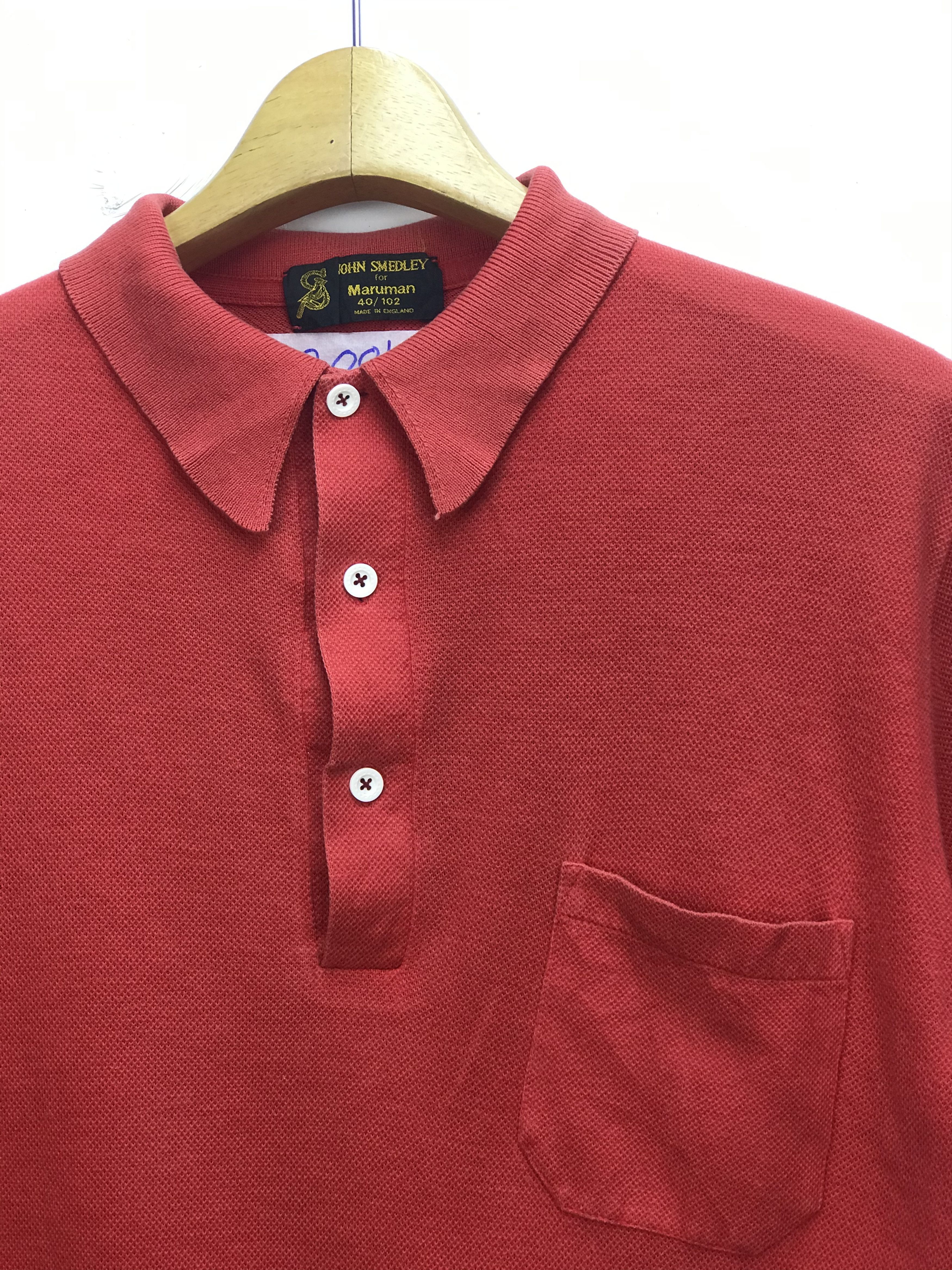 John Smedley VINTAGE JOHN SMEDLEY RED POLO SHIRT Size US M / EU 48-50 / 2 - 3 Thumbnail