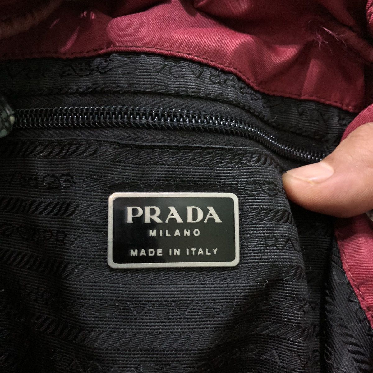 Prada Prada Red Naylon Backpack Size ONE SIZE - 12 Thumbnail