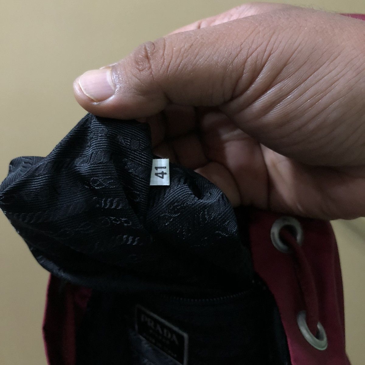 Prada Prada Red Naylon Backpack Size ONE SIZE - 13 Thumbnail