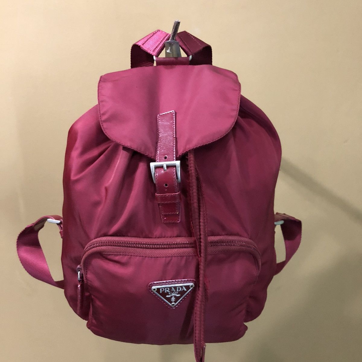 Prada Prada Red Naylon Backpack Size ONE SIZE - 5 Thumbnail