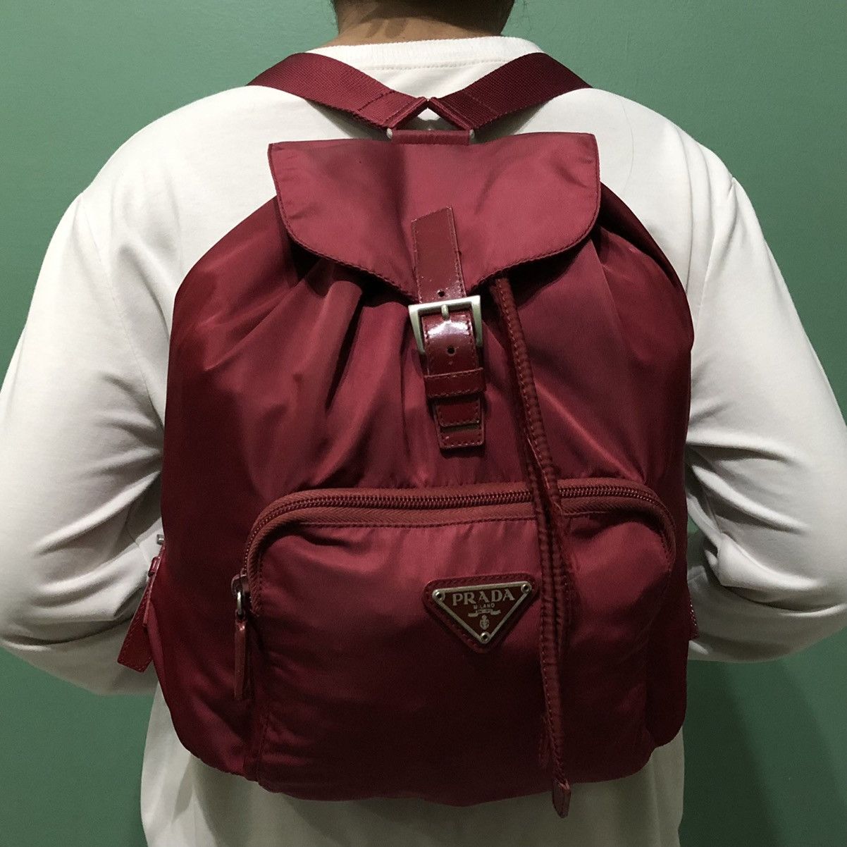 Prada Prada Red Naylon Backpack Size ONE SIZE - 1 Thumbnail
