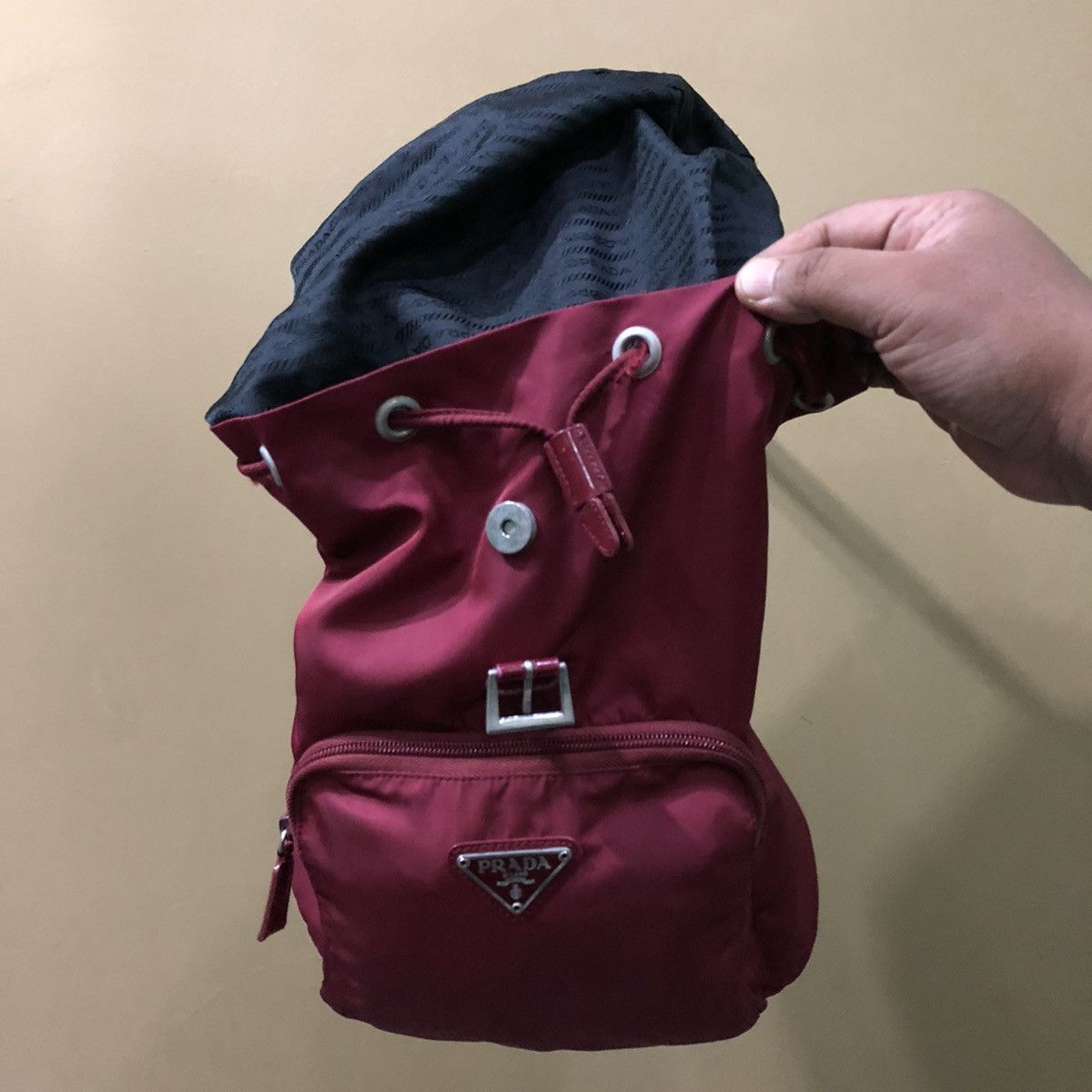 Prada Prada Red Naylon Backpack Size ONE SIZE - 15 Thumbnail