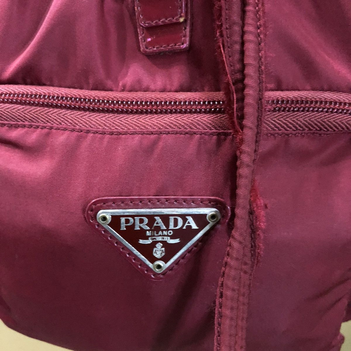 Prada Prada Red Naylon Backpack Size ONE SIZE - 6 Thumbnail