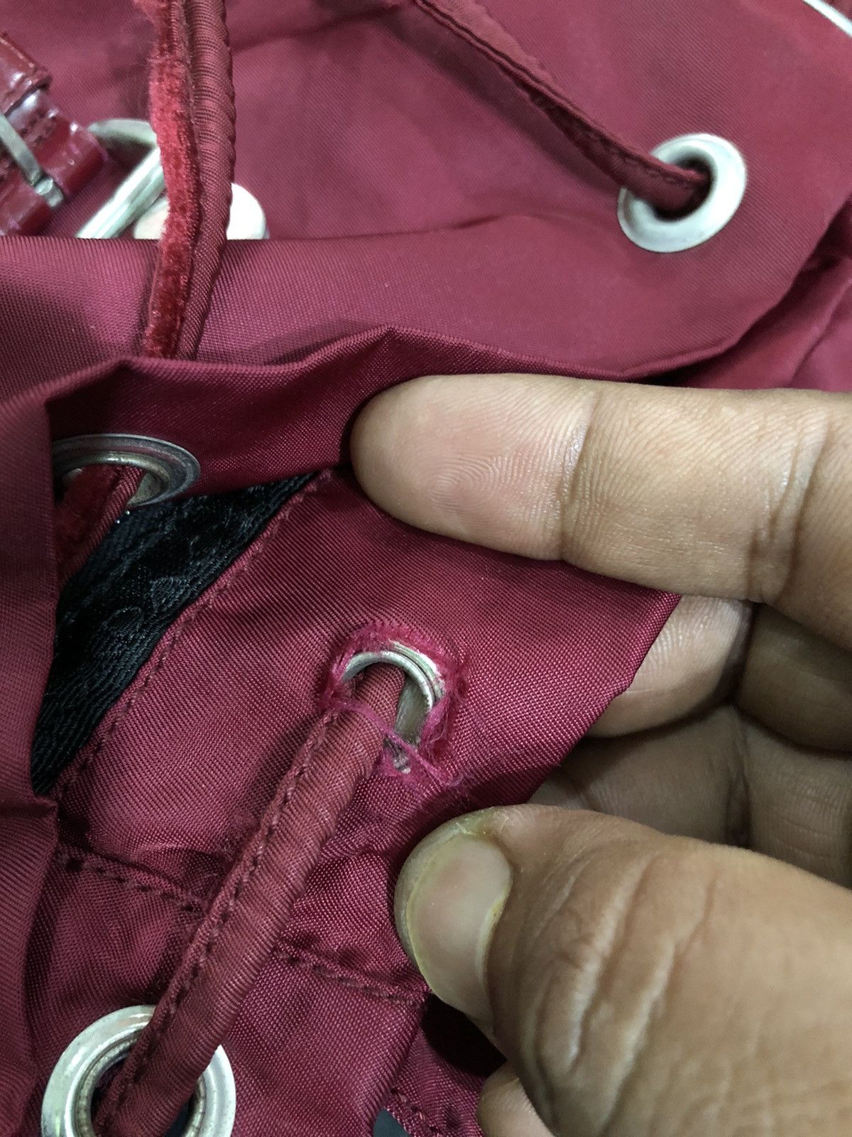 Prada Prada Red Naylon Backpack Size ONE SIZE - 19 Thumbnail
