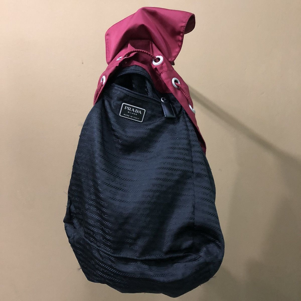 Prada Prada Red Naylon Backpack Size ONE SIZE - 14 Thumbnail
