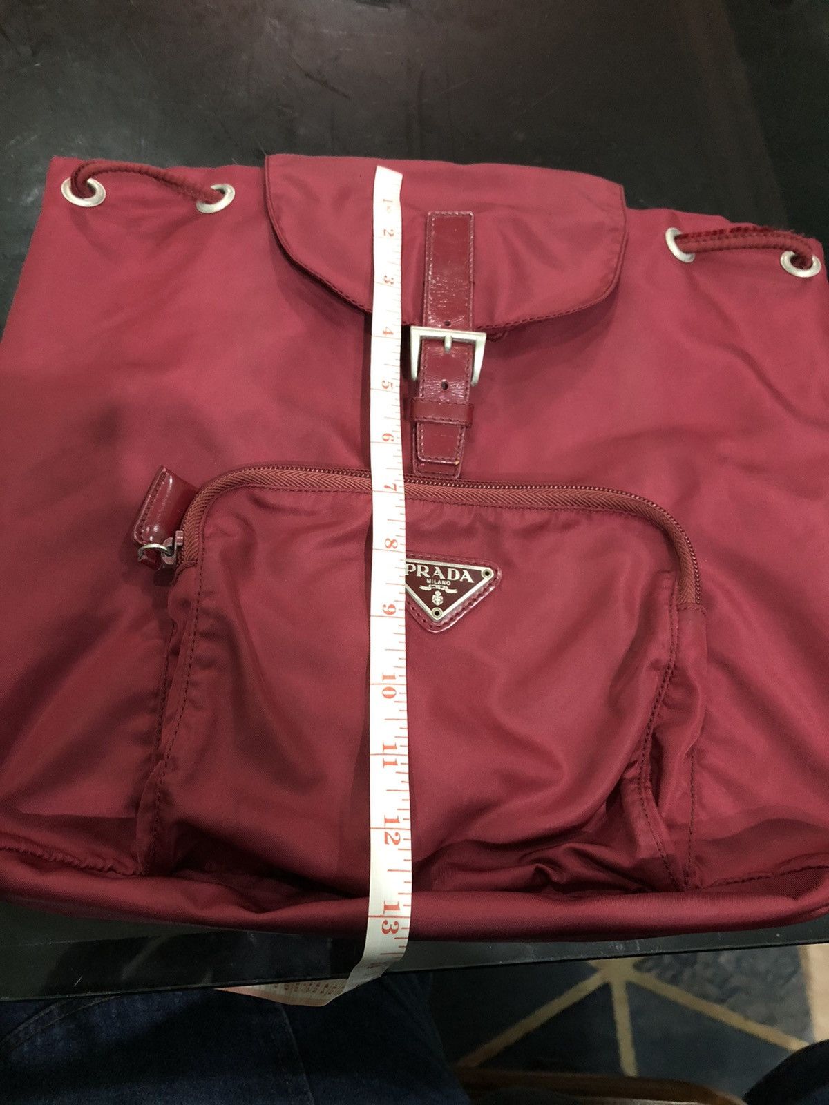 Prada Prada Red Naylon Backpack Size ONE SIZE - 18 Thumbnail