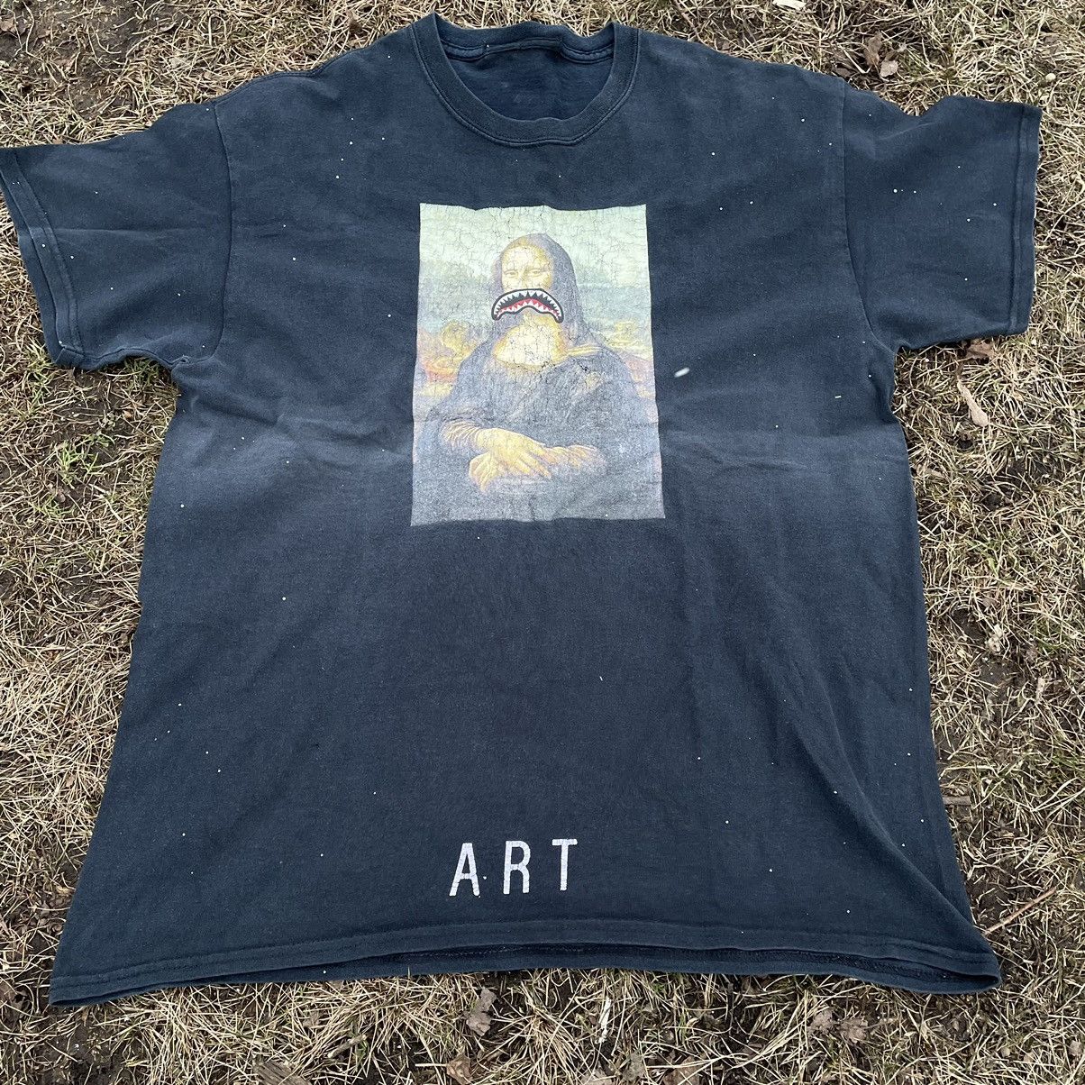 Vintage Vintage Y2K Sun Faded Mona Lisa Graphic Tee Streetwear L Size US L / EU 52-54 / 3 - 5 Thumbnail
