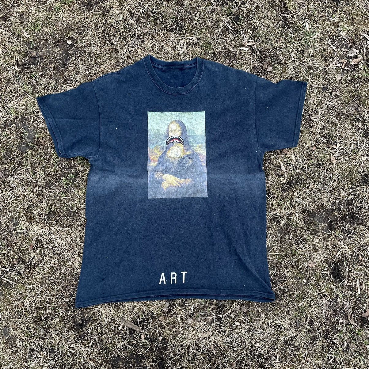 Vintage Vintage Y2K Sun Faded Mona Lisa Graphic Tee Streetwear L Size US L / EU 52-54 / 3 - 1 Thumbnail
